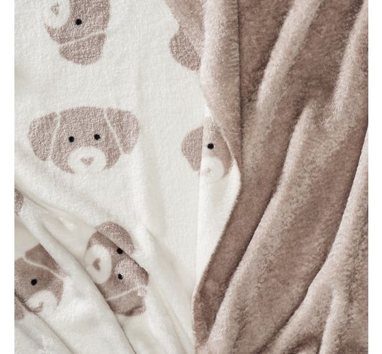 Double-Fleece-Stoff "Cute Dog"