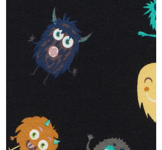 Tissu sweat au mètre « Funny Monsters »