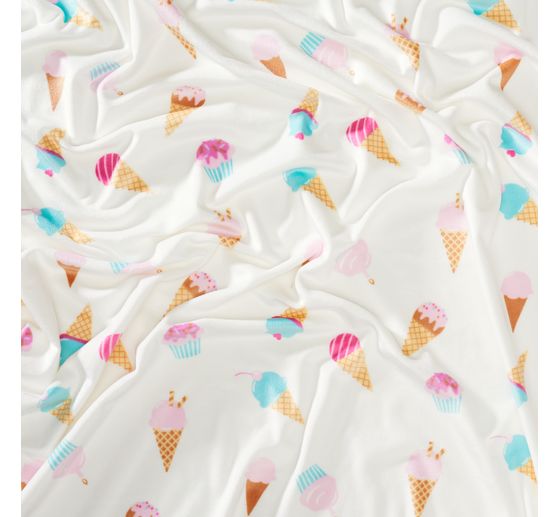 Tissu jersey polyester chilly print « Ice Cream »