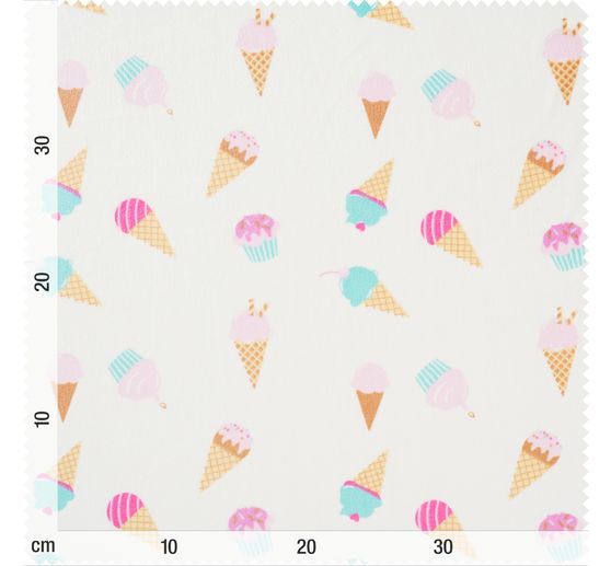 Tissu jersey polyester chilly print « Ice Cream »