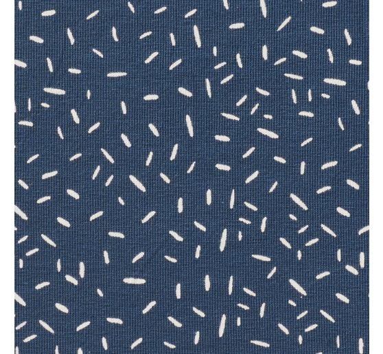 Jersey-Stoff "Konfetti-Streifen Jeans-Blau"