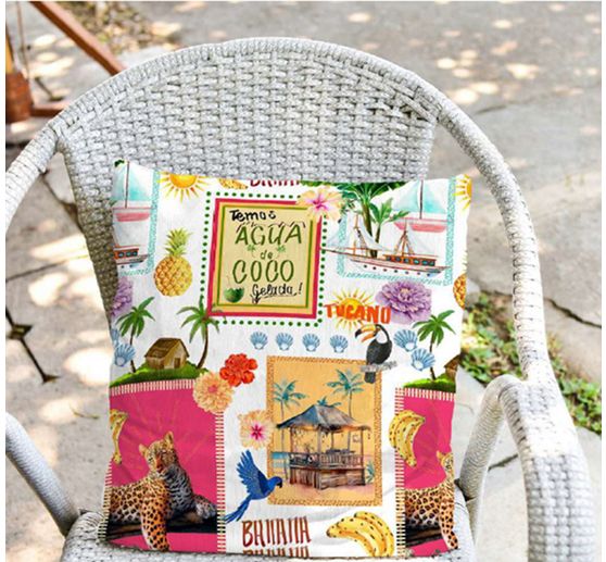 Tissu coton au mètre « Agua de Coco »