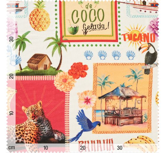 Tissu coton au mètre « Agua de Coco »
