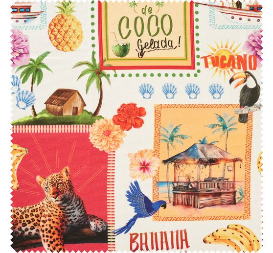 Tissu coton au mètre « Agua de Coco »