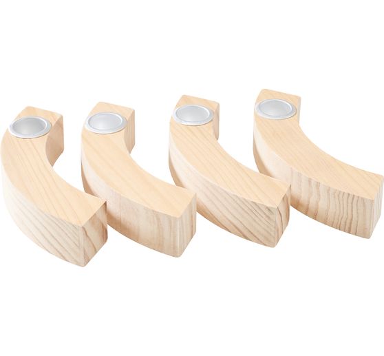 VBS Wooden wreath / candle holder, 4 parts