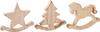 VBS Wooden swing figures "Horse, fir tree and star", set of 3