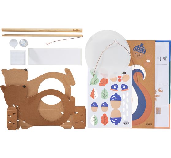 Lanterns handicraft set "Squirrel", incl. LED light