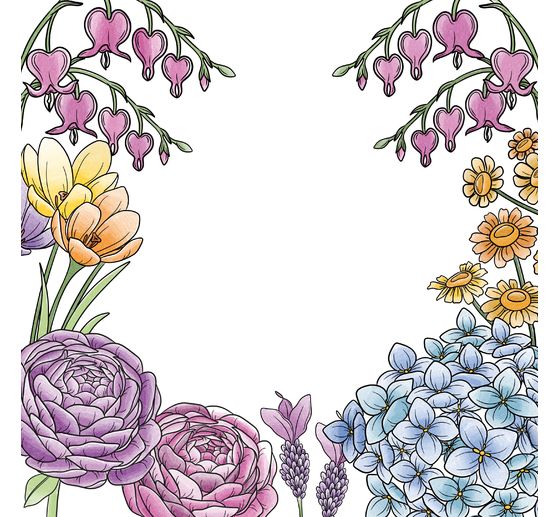 Livre « Colorful World - Zarte Blumengrüße »