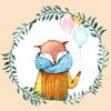 Serviette "Fox Balloons"