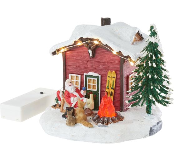 VBS LED Miniatur Weihnachtshaus im Schnee