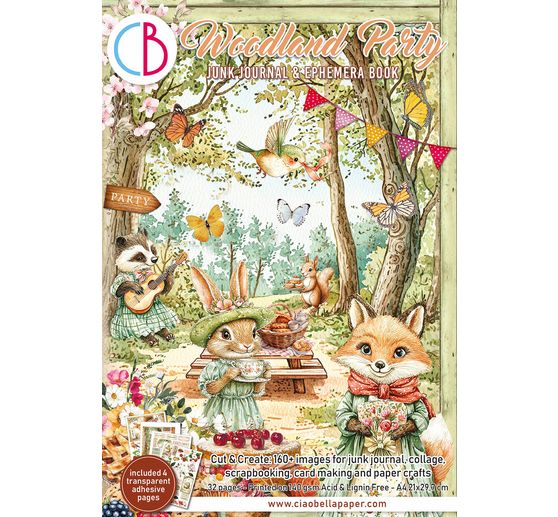 Junk Journal & Ephemera Book "Woodland Party"