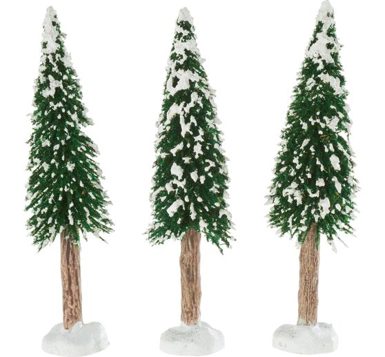 Sapin miniature VBS « Abies enneigé », 3 pc.
