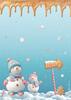 Motiv-Strohseide "Candy Christmas - Snowman"