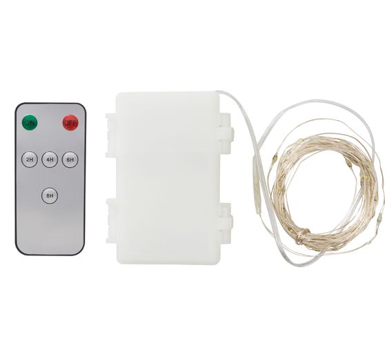 Outdoor Micro-LED-Lichterkette, mit Fernbedienung, 50 LEDs