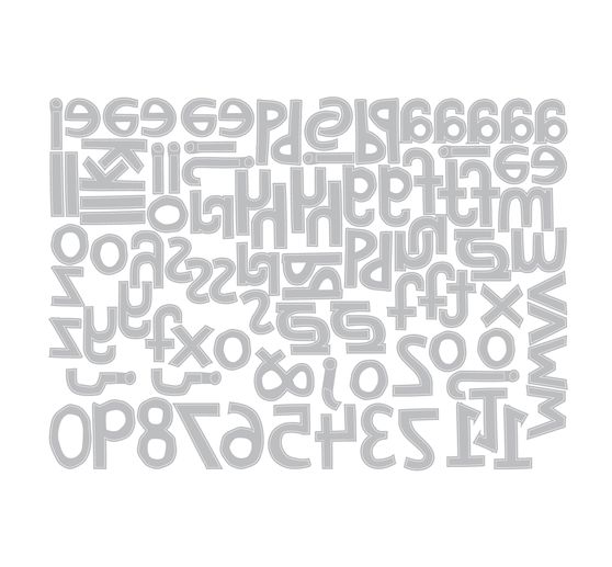 Sizzix Thinlits gabarit d'estampe "Alphanumeric Cutout Lower by Tim Holtz"
