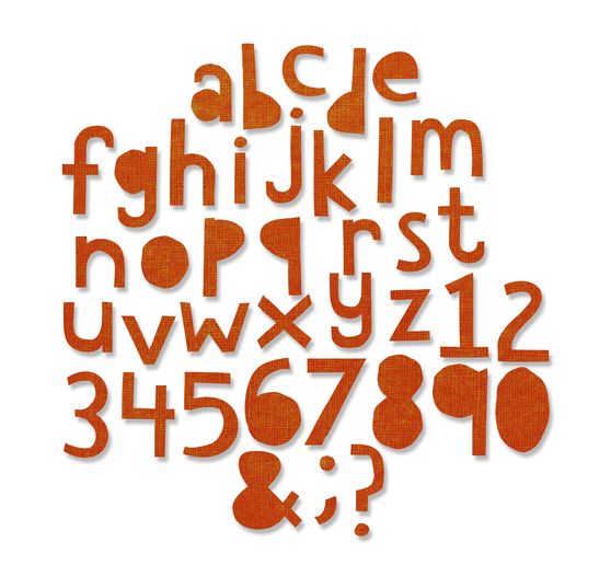 Sizzix Thinlits gabarit d'estampe "Alphanumeric Cutout Lower by Tim Holtz"