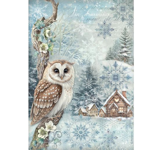 Motiv-Strohseiden Sortiment "The Owl's House"