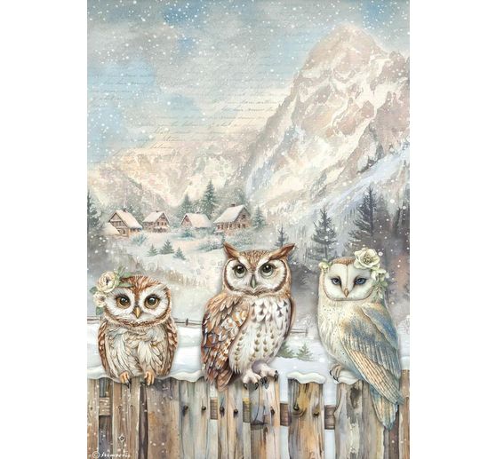 Motiv-Strohseiden Sortiment "The Owl's House"