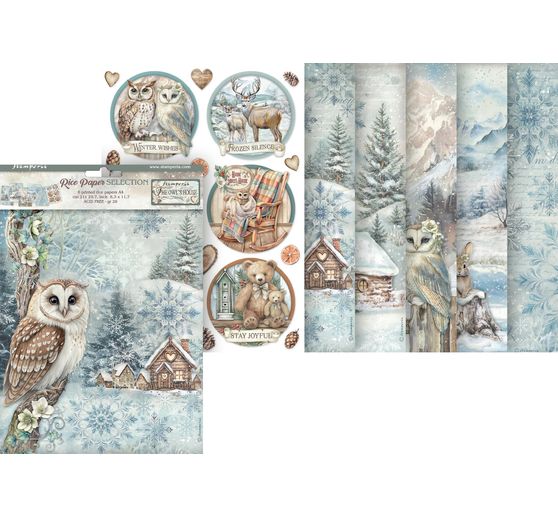 Motiv-Strohseiden Sortiment "The Owl's House"