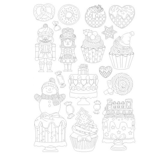Silikonform A5 "Candy Christmas - Cakes"
