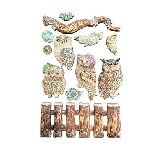 Moule en silicone A5 « The Owl's House - Owls and Branch »
