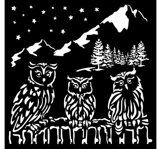 Pochoir « The Owl's House - Owls »