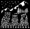 Pochoir « The Owl's House - Owls »