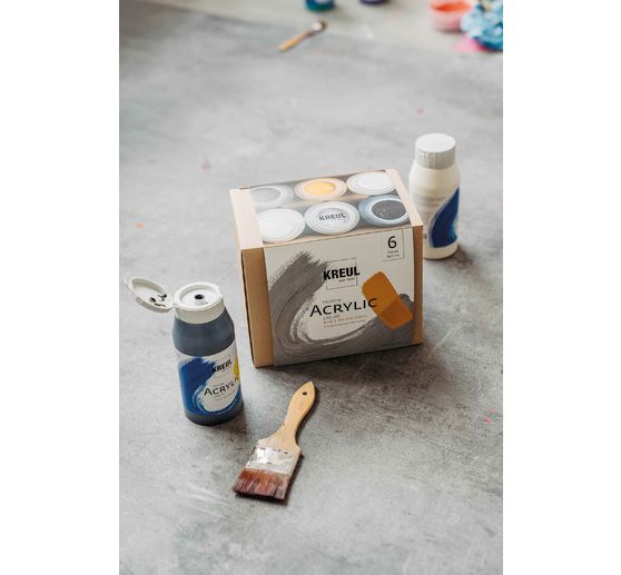 Peinture KREUL Triton Acrylic Liquid set « Base & Neutral Colors »