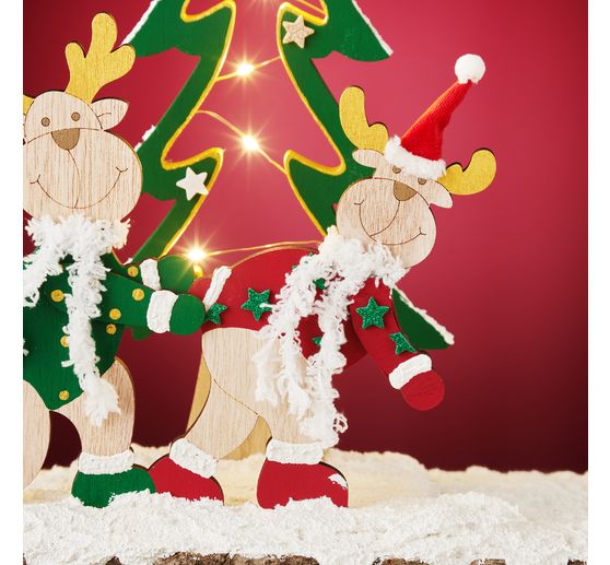 VBS Holz.-Steckmotiv "Elchtrio mit Mütze und Schal"