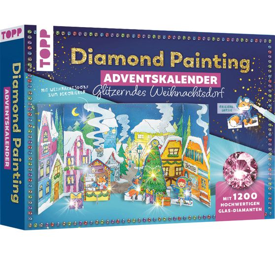 Set créatif « Diamond Painting - Adventskalender Glitzerndes Weihnachtsdorf »