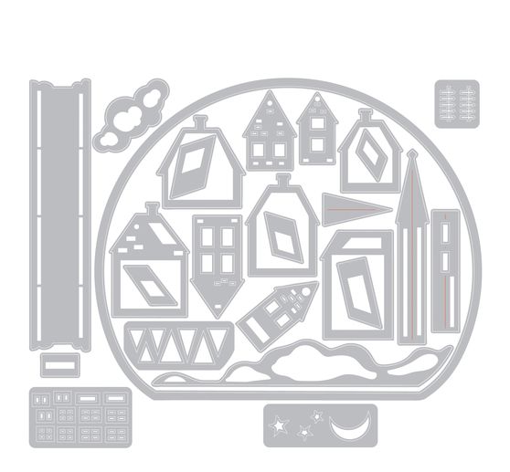 Gabarit d’estampe Sizzix Thinlits « Snowglobe by Tim Holtz »