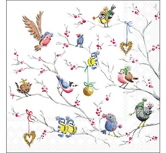 Serviette "Birds In Tree"