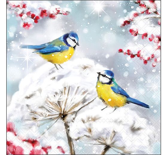 Serviette "Birds In The Snow"