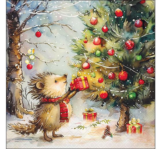 Serviette "Present For Hedgehog"