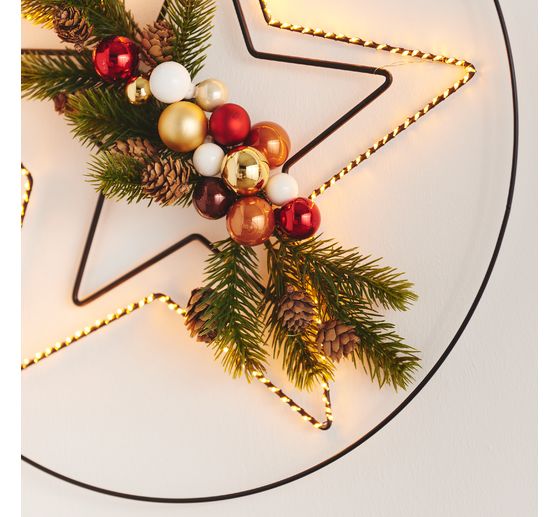 Weihnachtskugeln aus Glas am Draht