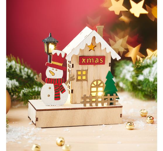 VBS House of lights "Snowman with lantern", incl. LEDs