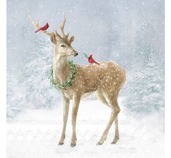 Serviette « Deer in Snow »