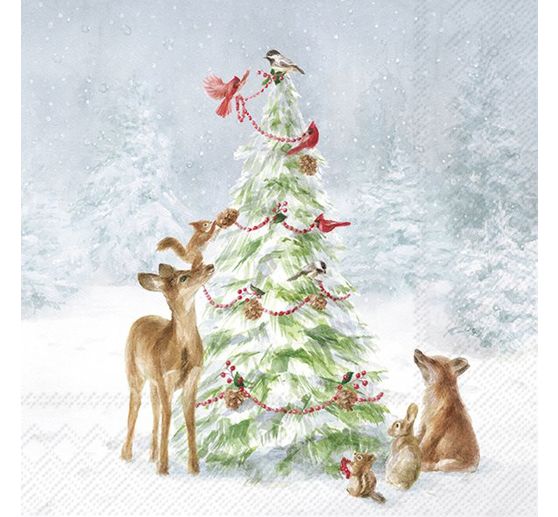 Serviette « Friends in Snow »