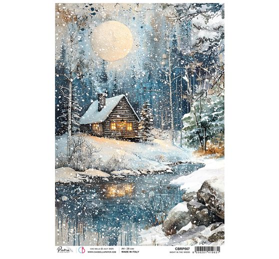 Soie de paille à motifs « Forest Tales - Night in the Wood »