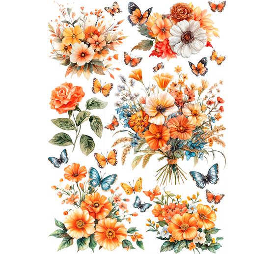 Motif straw silk assortment "Hello autumn", set of 8