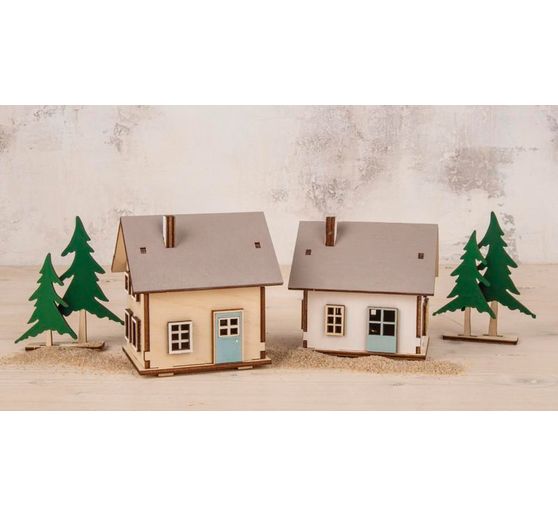 Kit de construction en bois « Chênes et sapins », éclairage LED inclus