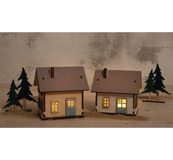 Kit de construction en bois « Chênes et sapins », éclairage LED inclus