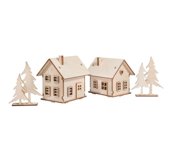 Kit de construction en bois « Chênes et sapins », éclairage LED inclus