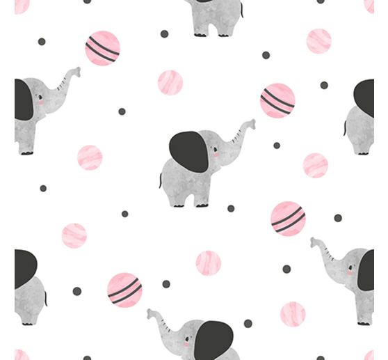 Tissu coton au mètre « Éléphant Lilo »