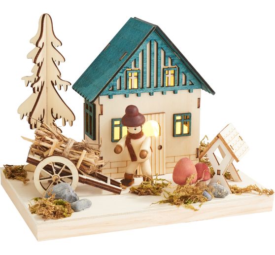 Décor de maison en bois VBS « Lumière »
