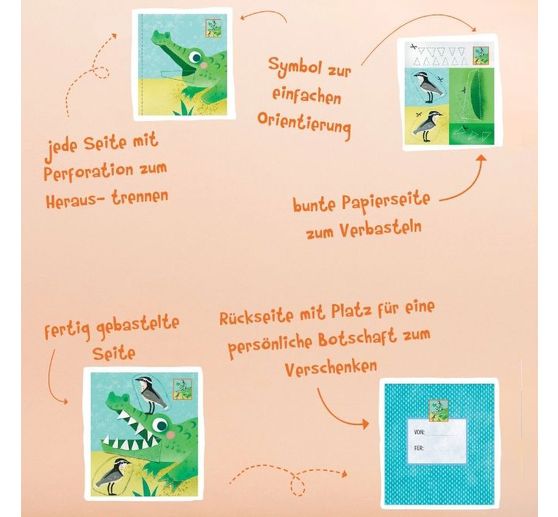 Livre « Das Verbastelbuch für die Allerkleinsten. Schneiden und Kleben. Im Zoo »