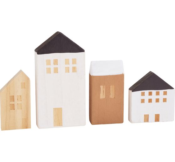 Rangée de maisons en bois