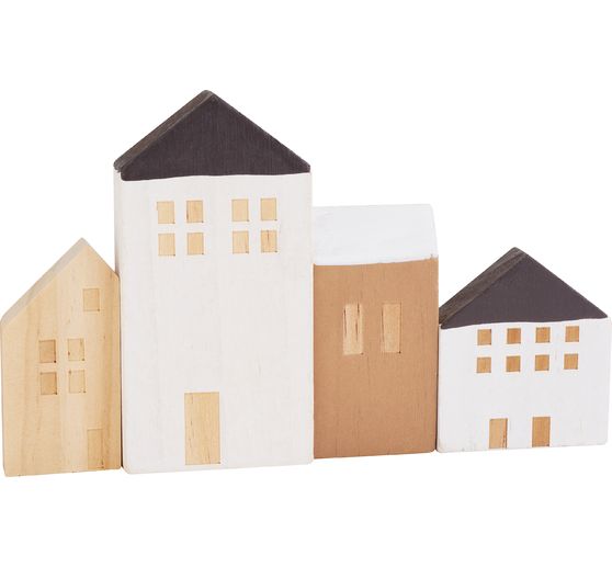 Rangée de maisons en bois