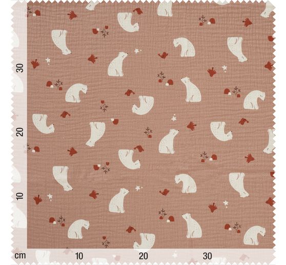 Musselein cotton fabric "Polar bear"