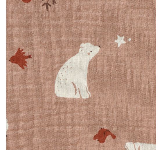 Musselein cotton fabric "Polar bear"